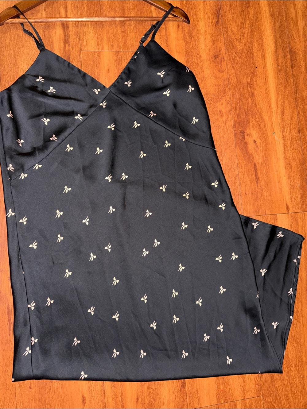 a new day Black Floral Slip Maxi Dress with bows